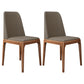 Scandinavian Home Side Chair Solid Back Wood Upholstered Dining Room Chair Khaki 2 Piece Set Clearhalo ' kitchen&dining_furn' 'Dining Chairs' 'Dining Tables & Seating' 'dining_chair' 'furn' 'furn_dining_chair' 'Furniture' 'furniture_dining_chair' 'Kitchen & Dining Furniture' 'kitchen' 3852036