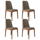 Scandinavian Home Side Chair Solid Back Wood Upholstered Dining Room Chair Khaki 4 Piece Set Clearhalo ' kitchen&dining_furn' 'Dining Chairs' 'Dining Tables & Seating' 'dining_chair' 'furn' 'furn_dining_chair' 'Furniture' 'furniture_dining_chair' 'Kitchen & Dining Furniture' 'kitchen' 3852037