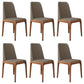 Scandinavian Home Side Chair Solid Back Wood Upholstered Dining Room Chair Khaki 6 Piece Set Clearhalo ' kitchen&dining_furn' 'Dining Chairs' 'Dining Tables & Seating' 'dining_chair' 'furn' 'furn_dining_chair' 'Furniture' 'furniture_dining_chair' 'Kitchen & Dining Furniture' 'kitchen' 3852038