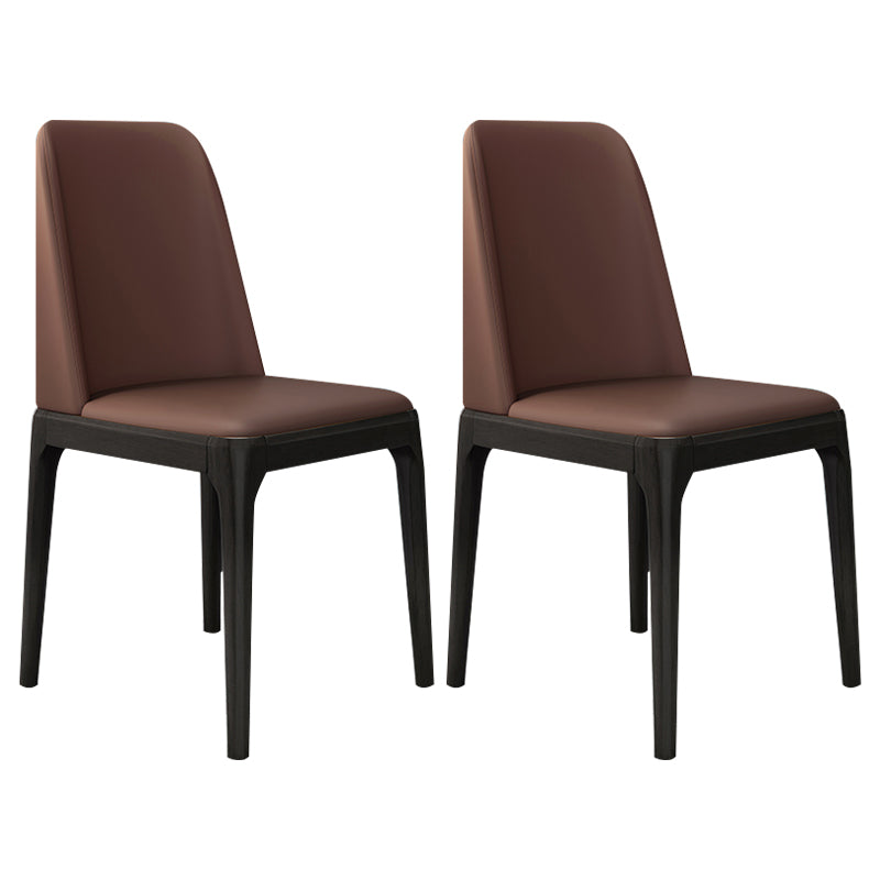 Scandinavian Home Side Chair Solid Back Wood Upholstered Dining Room Chair Coffee 2 Piece Set Clearhalo ' kitchen&dining_furn' 'Dining Chairs' 'Dining Tables & Seating' 'dining_chair' 'furn' 'furn_dining_chair' 'Furniture' 'furniture_dining_chair' 'Kitchen & Dining Furniture' 'kitchen' 3852039