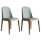 Scandinavian Home Side Chair Solid Back Wood Upholstered Dining Room Chair Gray-Green 2 Piece Set Clearhalo ' kitchen&dining_furn' 'Dining Chairs' 'Dining Tables & Seating' 'dining_chair' 'furn' 'furn_dining_chair' 'Furniture' 'furniture_dining_chair' 'Kitchen & Dining Furniture' 'kitchen' 3852042