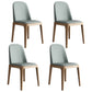 Scandinavian Home Side Chair Solid Back Wood Upholstered Dining Room Chair Gray-Green 4 Piece Set Clearhalo ' kitchen&dining_furn' 'Dining Chairs' 'Dining Tables & Seating' 'dining_chair' 'furn' 'furn_dining_chair' 'Furniture' 'furniture_dining_chair' 'Kitchen & Dining Furniture' 'kitchen' 3852043