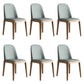 Scandinavian Home Side Chair Solid Back Wood Upholstered Dining Room Chair Gray-Green 6 Piece Set Clearhalo ' kitchen&dining_furn' 'Dining Chairs' 'Dining Tables & Seating' 'dining_chair' 'furn' 'furn_dining_chair' 'Furniture' 'furniture_dining_chair' 'Kitchen & Dining Furniture' 'kitchen' 3852044