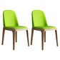Scandinavian Home Side Chair Solid Back Wood Upholstered Dining Room Chair Fluorescent Yellow 2 Piece Set Clearhalo ' kitchen&dining_furn' 'Dining Chairs' 'Dining Tables & Seating' 'dining_chair' 'furn' 'furn_dining_chair' 'Furniture' 'furniture_dining_chair' 'Kitchen & Dining Furniture' 'kitchen' 3852045