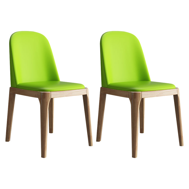 Scandinavian Home Side Chair Solid Back Wood Upholstered Dining Room Chair Fluorescent Yellow 2 Piece Set Clearhalo ' kitchen&dining_furn' 'Dining Chairs' 'Dining Tables & Seating' 'dining_chair' 'furn' 'furn_dining_chair' 'Furniture' 'furniture_dining_chair' 'Kitchen & Dining Furniture' 'kitchen' 3852045