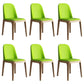 Scandinavian Home Side Chair Solid Back Wood Upholstered Dining Room Chair Fluorescent Yellow 6 Piece Set Clearhalo ' kitchen&dining_furn' 'Dining Chairs' 'Dining Tables & Seating' 'dining_chair' 'furn' 'furn_dining_chair' 'Furniture' 'furniture_dining_chair' 'Kitchen & Dining Furniture' 'kitchen' 3852047