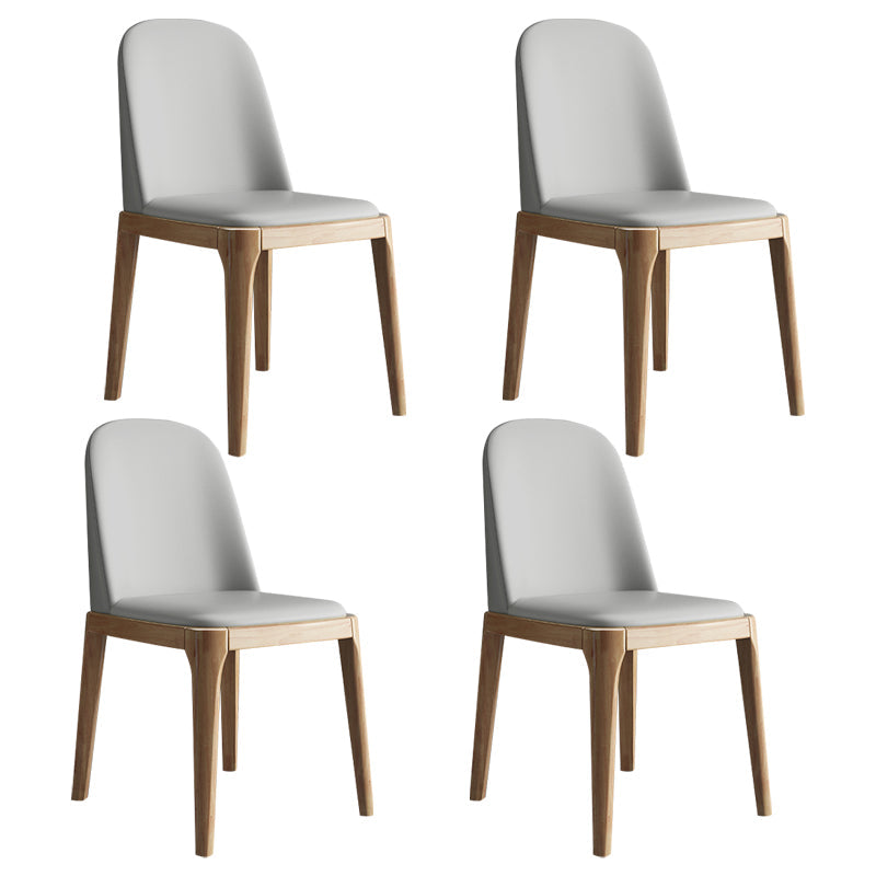 Scandinavian Home Side Chair Solid Back Wood Upholstered Dining Room Chair Silver Gray 4 Piece Set Clearhalo ' kitchen&dining_furn' 'Dining Chairs' 'Dining Tables & Seating' 'dining_chair' 'furn' 'furn_dining_chair' 'Furniture' 'furniture_dining_chair' 'Kitchen & Dining Furniture' 'kitchen' 3852049