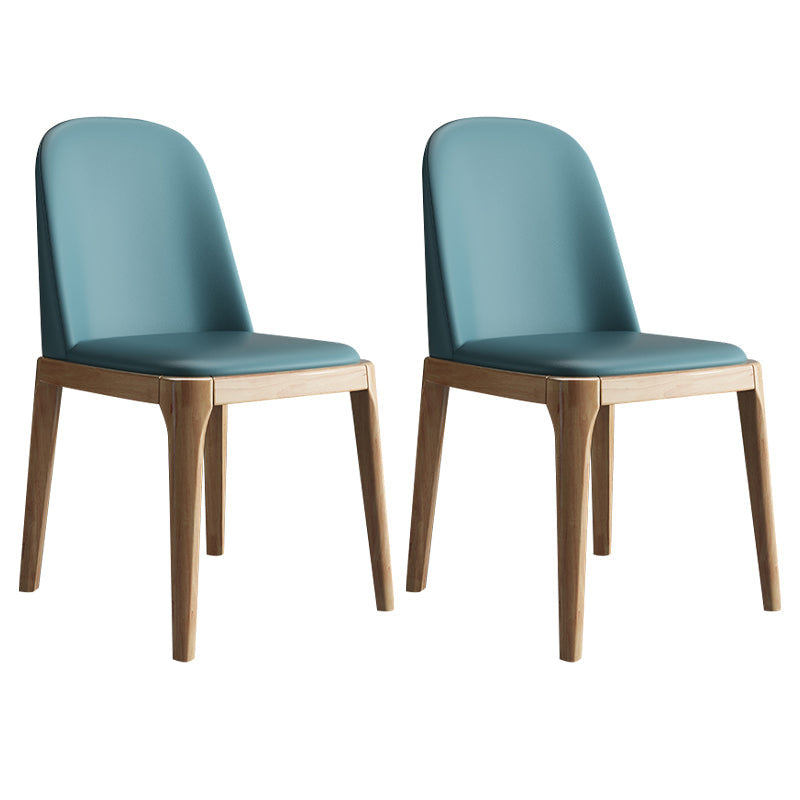 Scandinavian Home Side Chair Solid Back Wood Upholstered Dining Room Chair Dark Blue 2 Piece Set Clearhalo ' kitchen&dining_furn' 'Dining Chairs' 'Dining Tables & Seating' 'dining_chair' 'furn' 'furn_dining_chair' 'Furniture' 'furniture_dining_chair' 'Kitchen & Dining Furniture' 'kitchen' 3852054
