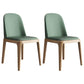 Scandinavian Home Side Chair Solid Back Wood Upholstered Dining Room Chair Blackish Green 2 Piece Set Clearhalo ' kitchen&dining_furn' 'Dining Chairs' 'Dining Tables & Seating' 'dining_chair' 'furn' 'furn_dining_chair' 'Furniture' 'furniture_dining_chair' 'Kitchen & Dining Furniture' 'kitchen' 3852057