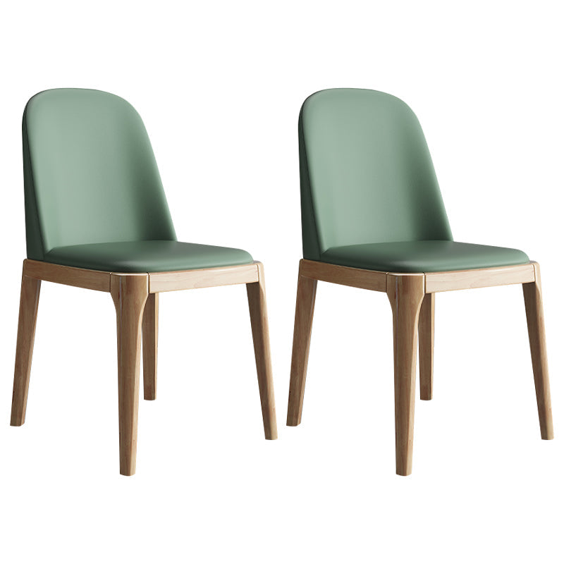 Scandinavian Home Side Chair Solid Back Wood Upholstered Dining Room Chair Blackish Green 2 Piece Set Clearhalo ' kitchen&dining_furn' 'Dining Chairs' 'Dining Tables & Seating' 'dining_chair' 'furn' 'furn_dining_chair' 'Furniture' 'furniture_dining_chair' 'Kitchen & Dining Furniture' 'kitchen' 3852057