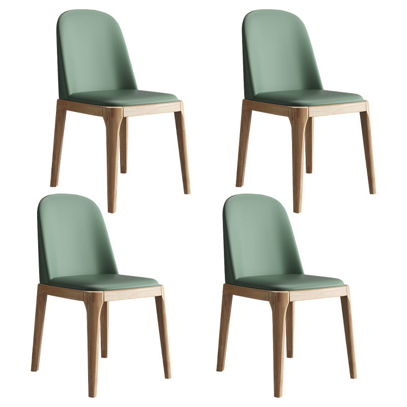 Scandinavian Home Side Chair Solid Back Wood Upholstered Dining Room Chair Blackish Green 4 Piece Set Clearhalo ' kitchen&dining_furn' 'Dining Chairs' 'Dining Tables & Seating' 'dining_chair' 'furn' 'furn_dining_chair' 'Furniture' 'furniture_dining_chair' 'Kitchen & Dining Furniture' 'kitchen' 3852058
