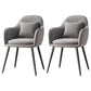 Flannelette Scandinavian Dining Arm Chair Solid Back Matte Color Dining Chair Grey 2 Piece Set Black Clearhalo ' kitchen&dining_furn' 'Dining Chairs' 'Dining Tables & Seating' 'dining_chair' 'furn' 'furn_dining_chair' 'Furniture' 'furniture_dining_chair' 'Kitchen & Dining Furniture' 'kitchen' 3852064