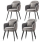 Flannelette Scandinavian Dining Arm Chair Solid Back Matte Color Dining Chair Grey 4 Piece Set Black Clearhalo ' kitchen&dining_furn' 'Dining Chairs' 'Dining Tables & Seating' 'dining_chair' 'furn' 'furn_dining_chair' 'Furniture' 'furniture_dining_chair' 'Kitchen & Dining Furniture' 'kitchen' 3852066