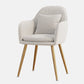 Flannelette Scandinavian Dining Arm Chair Solid Back Matte Color Dining Chair White 1 Piece Brass Gold Clearhalo ' kitchen&dining_furn' 'Dining Chairs' 'Dining Tables & Seating' 'dining_chair' 'furn' 'furn_dining_chair' 'Furniture' 'furniture_dining_chair' 'Kitchen & Dining Furniture' 'kitchen' 3852088