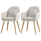 Flannelette Scandinavian Dining Arm Chair Solid Back Matte Color Dining Chair White 2 Piece Set Brass Gold Clearhalo ' kitchen&dining_furn' 'Dining Chairs' 'Dining Tables & Seating' 'dining_chair' 'furn' 'furn_dining_chair' 'Furniture' 'furniture_dining_chair' 'Kitchen & Dining Furniture' 'kitchen' 3852089