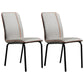 Contemporary Style Leather Dining Chair Kitchen Armless Chair with Metal Legs Grey 2 Piece Set Clearhalo ' kitchen&dining_furn' 'Dining Chairs' 'Dining Tables & Seating' 'dining_chair' 'furn' 'furn_dining_chair' 'Furniture' 'furniture_dining_chair' 'Kitchen & Dining Furniture' 'kitchen' 3852130