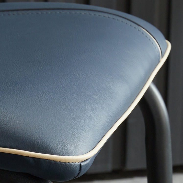 Contemporary Style Leather Dining Chair Kitchen Armless Chair with Metal Legs Clearhalo ' kitchen&dining_furn' 'Dining Chairs' 'Dining Tables & Seating' 'dining_chair' 'furn' 'furn_dining_chair' 'Furniture' 'furniture_dining_chair' 'Kitchen & Dining Furniture' 'kitchen' 3852132