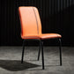 Contemporary Style Leather Dining Chair Kitchen Armless Chair with Metal Legs Orange 1 Piece Clearhalo ' kitchen&dining_furn' 'Dining Chairs' 'Dining Tables & Seating' 'dining_chair' 'furn' 'furn_dining_chair' 'Furniture' 'furniture_dining_chair' 'Kitchen & Dining Furniture' 'kitchen' 3852134