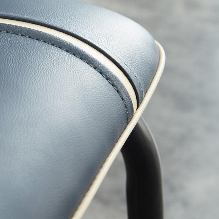 Contemporary Style Leather Dining Chair Kitchen Armless Chair with Metal Legs Clearhalo ' kitchen&dining_furn' 'Dining Chairs' 'Dining Tables & Seating' 'dining_chair' 'furn' 'furn_dining_chair' 'Furniture' 'furniture_dining_chair' 'Kitchen & Dining Furniture' 'kitchen' 3852136