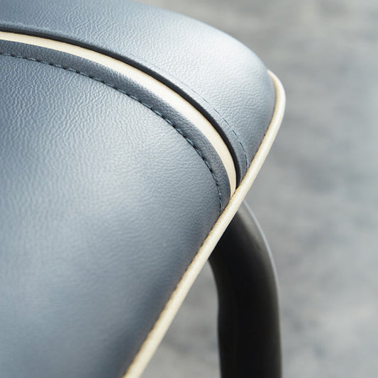 Contemporary Style Leather Dining Chair Kitchen Armless Chair with Metal Legs Clearhalo ' kitchen&dining_furn' 'Dining Chairs' 'Dining Tables & Seating' 'dining_chair' 'furn' 'furn_dining_chair' 'Furniture' 'furniture_dining_chair' 'Kitchen & Dining Furniture' 'kitchen' 3852136