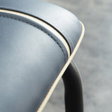 Contemporary Style Leather Dining Chair Kitchen Armless Chair with Metal Legs Clearhalo ' kitchen&dining_furn' 'Dining Chairs' 'Dining Tables & Seating' 'dining_chair' 'furn' 'furn_dining_chair' 'Furniture' 'furniture_dining_chair' 'Kitchen & Dining Furniture' 'kitchen' 3852136