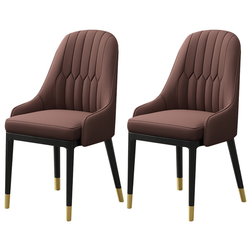 Metal Scandinavian Style Dining Chair Parsons Dining Room Arm Chair for Home Coffee 2 Piece Set Clearhalo ' kitchen&dining_furn' 'Dining Chairs' 'Dining Tables & Seating' 'dining_chair' 'furn' 'furn_dining_chair' 'Furniture' 'furniture_dining_chair' 'Kitchen & Dining Furniture' 'kitchen' 3852170