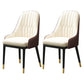 Metal Scandinavian Style Dining Chair Parsons Dining Room Arm Chair for Home White-Brown 2 Piece Set Clearhalo ' kitchen&dining_furn' 'Dining Chairs' 'Dining Tables & Seating' 'dining_chair' 'furn' 'furn_dining_chair' 'Furniture' 'furniture_dining_chair' 'Kitchen & Dining Furniture' 'kitchen' 3852187