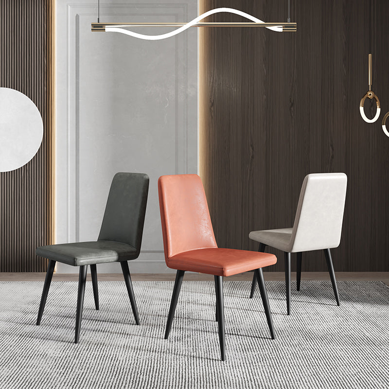 Contemporary Metal Dining Room Chairs Upholstered Linen Fabric Dining Chair for Home Use Clearhalo ' kitchen&dining_furn' 'Dining Chairs' 'Dining Tables & Seating' 'dining_chair' 'furn' 'furn_dining_chair' 'Furniture' 'furniture_dining_chair' 'Kitchen & Dining Furniture' 'kitchen' 3852198