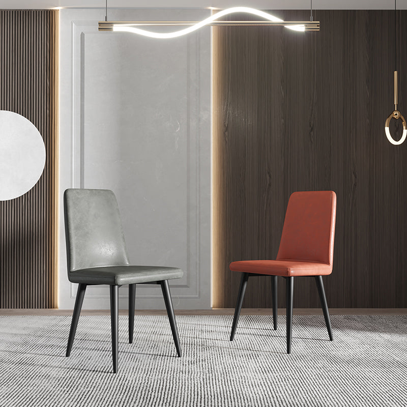 Contemporary Metal Dining Room Chairs Upholstered Linen Fabric Dining Chair for Home Use Clearhalo ' kitchen&dining_furn' 'Dining Chairs' 'Dining Tables & Seating' 'dining_chair' 'furn' 'furn_dining_chair' 'Furniture' 'furniture_dining_chair' 'Kitchen & Dining Furniture' 'kitchen' 3852200