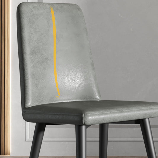 Contemporary Metal Dining Room Chairs Upholstered Linen Fabric Dining Chair for Home Use Clearhalo ' kitchen&dining_furn' 'Dining Chairs' 'Dining Tables & Seating' 'dining_chair' 'furn' 'furn_dining_chair' 'Furniture' 'furniture_dining_chair' 'Kitchen & Dining Furniture' 'kitchen' 3852213