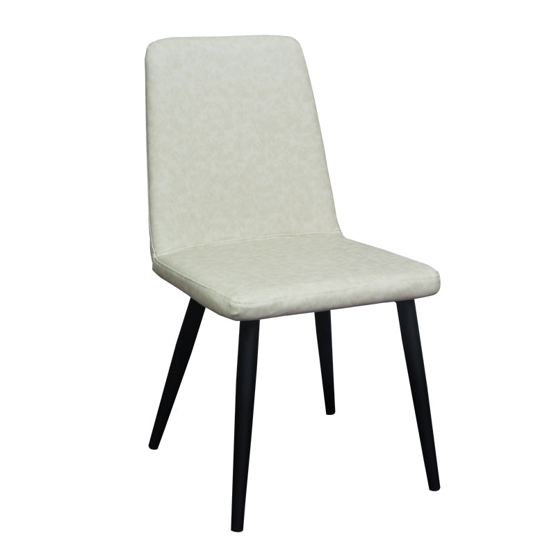 Contemporary Metal Dining Room Chairs Upholstered Linen Fabric Dining Chair for Home Use Off-White 1 Piece Clearhalo ' kitchen&dining_furn' 'Dining Chairs' 'Dining Tables & Seating' 'dining_chair' 'furn' 'furn_dining_chair' 'Furniture' 'furniture_dining_chair' 'Kitchen & Dining Furniture' 'kitchen' 3852220