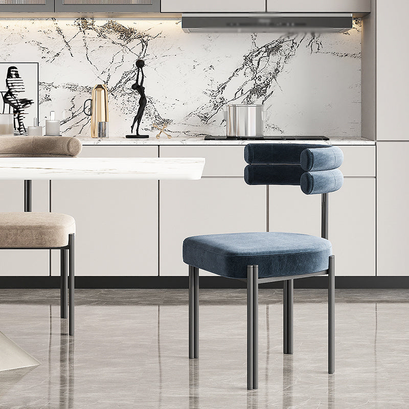 Contemporary Style Metal Dining Chairs Armless Dining Chairs for Kitchen Clearhalo ' kitchen&dining_furn' 'Dining Chairs' 'Dining Tables & Seating' 'dining_chair' 'furn' 'furn_dining_chair' 'Furniture' 'furniture_dining_chair' 'Kitchen & Dining Furniture' 'kitchen' 3852227