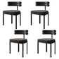 Contemporary Style Metal Dining Chairs Armless Dining Chairs for Kitchen Grey 4 Piece Set Clearhalo ' kitchen&dining_furn' 'Dining Chairs' 'Dining Tables & Seating' 'dining_chair' 'furn' 'furn_dining_chair' 'Furniture' 'furniture_dining_chair' 'Kitchen & Dining Furniture' 'kitchen' 3852228