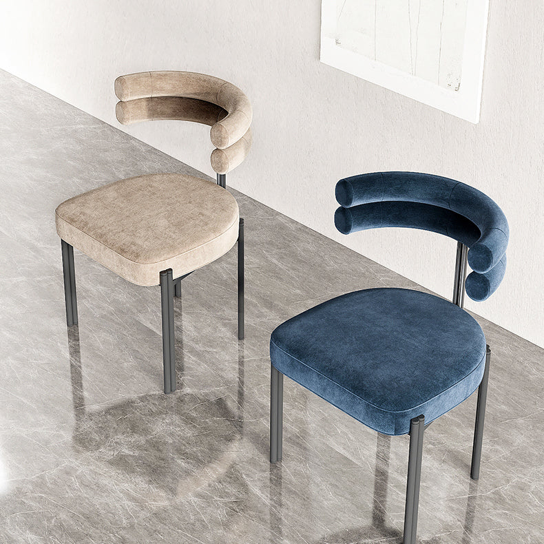 Contemporary Style Metal Dining Chairs Armless Dining Chairs for Kitchen Clearhalo ' kitchen&dining_furn' 'Dining Chairs' 'Dining Tables & Seating' 'dining_chair' 'furn' 'furn_dining_chair' 'Furniture' 'furniture_dining_chair' 'Kitchen & Dining Furniture' 'kitchen' 3852243