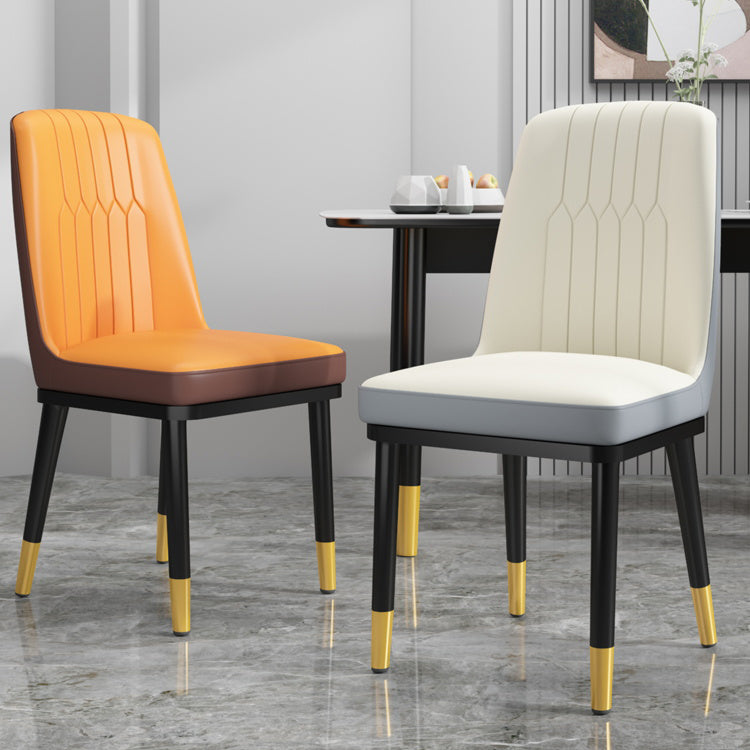 Scandinavian Style Metal Dining Chair Armless Parsons Dining Chair for Home Clearhalo ' kitchen&dining_furn' 'Dining Chairs' 'Dining Tables & Seating' 'dining_chair' 'furn' 'furn_dining_chair' 'Furniture' 'furniture_dining_chair' 'Kitchen & Dining Furniture' 'kitchen' 3852250