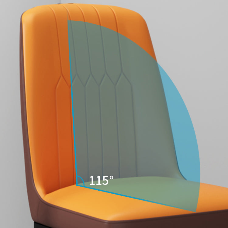 Scandinavian Style Metal Dining Chair Armless Parsons Dining Chair for Home Clearhalo ' kitchen&dining_furn' 'Dining Chairs' 'Dining Tables & Seating' 'dining_chair' 'furn' 'furn_dining_chair' 'Furniture' 'furniture_dining_chair' 'Kitchen & Dining Furniture' 'kitchen' 3852264