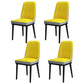 Scandinavian Style Metal Dining Chair Armless Parsons Dining Chair for Home Light Yellow 4 Piece Set Clearhalo ' kitchen&dining_furn' 'Dining Chairs' 'Dining Tables & Seating' 'dining_chair' 'furn' 'furn_dining_chair' 'Furniture' 'furniture_dining_chair' 'Kitchen & Dining Furniture' 'kitchen' 3852278