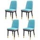 Scandinavian Style Metal Dining Chair Armless Parsons Dining Chair for Home Sky Blue 4 Piece Set Clearhalo ' kitchen&dining_furn' 'Dining Chairs' 'Dining Tables & Seating' 'dining_chair' 'furn' 'furn_dining_chair' 'Furniture' 'furniture_dining_chair' 'Kitchen & Dining Furniture' 'kitchen' 3852299