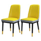 Scandinavian Style Metal Dining Chair Armless Parsons Dining Chair for Home Yellow-Gray 2 Piece Set Clearhalo ' kitchen&dining_furn' 'Dining Chairs' 'Dining Tables & Seating' 'dining_chair' 'furn' 'furn_dining_chair' 'Furniture' 'furniture_dining_chair' 'Kitchen & Dining Furniture' 'kitchen' 3852301