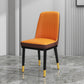 Scandinavian Style Metal Dining Chair Armless Parsons Dining Chair for Home Khaki-Orange 1 Piece Clearhalo ' kitchen&dining_furn' 'Dining Chairs' 'Dining Tables & Seating' 'dining_chair' 'furn' 'furn_dining_chair' 'Furniture' 'furniture_dining_chair' 'Kitchen & Dining Furniture' 'kitchen' 3852306