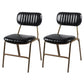 Industrial Style Leather Dining Side Chairs Open Back Dining Side Chair for Home Black 2 Piece Set Clearhalo ' kitchen&dining_furn' 'Dining Chairs' 'Dining Tables & Seating' 'dining_chair' 'furn' 'furn_dining_chair' 'Furniture' 'furniture_dining_chair' 'Kitchen & Dining Furniture' 'kitchen' 3852318
