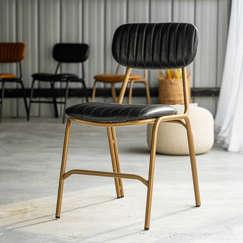 Industrial Style Leather Dining Side Chairs Open Back Dining Side Chair for Home Clearhalo ' kitchen&dining_furn' 'Dining Chairs' 'Dining Tables & Seating' 'dining_chair' 'furn' 'furn_dining_chair' 'Furniture' 'furniture_dining_chair' 'Kitchen & Dining Furniture' 'kitchen' 3852322