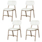 Industrial Style Leather Dining Side Chairs Open Back Dining Side Chair for Home White 4 Piece Set Clearhalo ' kitchen&dining_furn' 'Dining Chairs' 'Dining Tables & Seating' 'dining_chair' 'furn' 'furn_dining_chair' 'Furniture' 'furniture_dining_chair' 'Kitchen & Dining Furniture' 'kitchen' 3852326