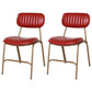 Industrial Style Leather Dining Side Chairs Open Back Dining Side Chair for Home Red 2 Piece Set Clearhalo ' kitchen&dining_furn' 'Dining Chairs' 'Dining Tables & Seating' 'dining_chair' 'furn' 'furn_dining_chair' 'Furniture' 'furniture_dining_chair' 'Kitchen & Dining Furniture' 'kitchen' 3852330