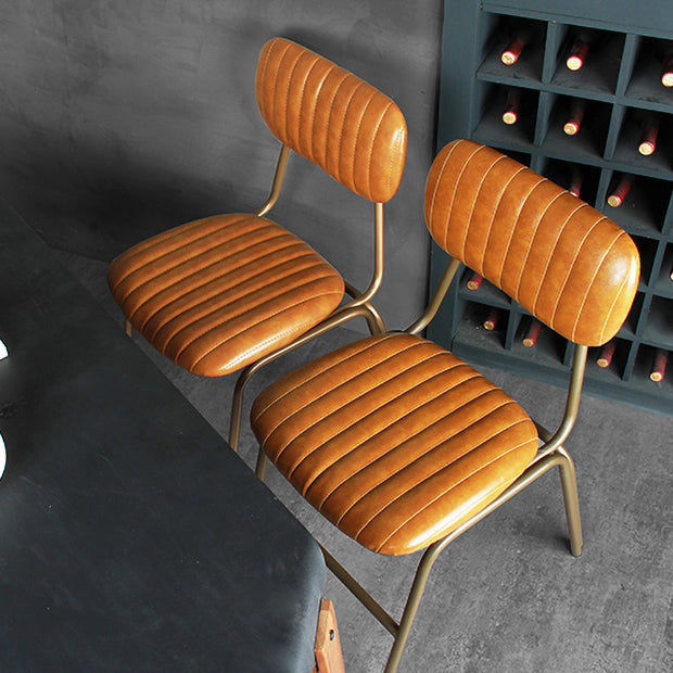 Industrial Style Leather Dining Side Chairs Open Back Dining Side Chair for Home Clearhalo ' kitchen&dining_furn' 'Dining Chairs' 'Dining Tables & Seating' 'dining_chair' 'furn' 'furn_dining_chair' 'Furniture' 'furniture_dining_chair' 'Kitchen & Dining Furniture' 'kitchen' 3852333