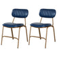 Industrial Style Leather Dining Side Chairs Open Back Dining Side Chair for Home Royal Blue 2 Piece Set Clearhalo ' kitchen&dining_furn' 'Dining Chairs' 'Dining Tables & Seating' 'dining_chair' 'furn' 'furn_dining_chair' 'Furniture' 'furniture_dining_chair' 'Kitchen & Dining Furniture' 'kitchen' 3852343