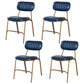 Industrial Style Leather Dining Side Chairs Open Back Dining Side Chair for Home Royal Blue 4 Piece Set Clearhalo ' kitchen&dining_furn' 'Dining Chairs' 'Dining Tables & Seating' 'dining_chair' 'furn' 'furn_dining_chair' 'Furniture' 'furniture_dining_chair' 'Kitchen & Dining Furniture' 'kitchen' 3852344