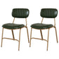 Industrial Style Leather Dining Side Chairs Open Back Dining Side Chair for Home Blackish Green 2 Piece Set Clearhalo ' kitchen&dining_furn' 'Dining Chairs' 'Dining Tables & Seating' 'dining_chair' 'furn' 'furn_dining_chair' 'Furniture' 'furniture_dining_chair' 'Kitchen & Dining Furniture' 'kitchen' 3852346