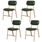 Industrial Style Leather Dining Side Chairs Open Back Dining Side Chair for Home Blackish Green 4 Piece Set Clearhalo ' kitchen&dining_furn' 'Dining Chairs' 'Dining Tables & Seating' 'dining_chair' 'furn' 'furn_dining_chair' 'Furniture' 'furniture_dining_chair' 'Kitchen & Dining Furniture' 'kitchen' 3852347