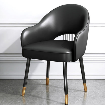 European Glam Style Metal Chairs Set Open Back Arm Dining Room Kitchen Chair Black 1 Piece Clearhalo ' kitchen&dining_furn' 'Dining Chairs' 'Dining Tables & Seating' 'dining_chair' 'furn' 'furn_dining_chair' 'Furniture' 'furniture_dining_chair' 'Kitchen & Dining Furniture' 'kitchen' 3852352